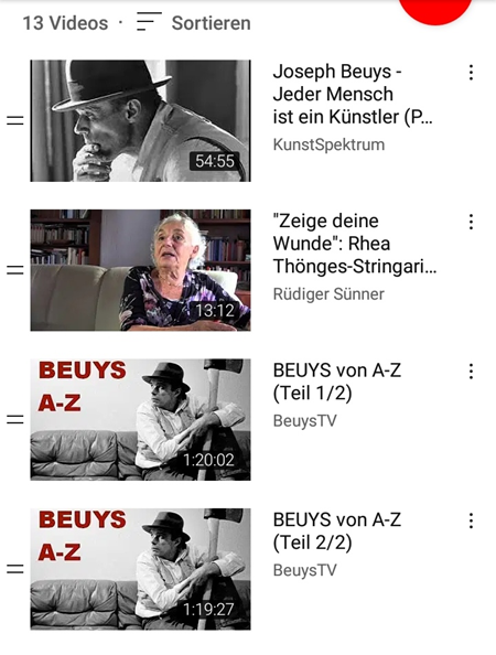 Videos zu Beuys, sein Werke und Leben